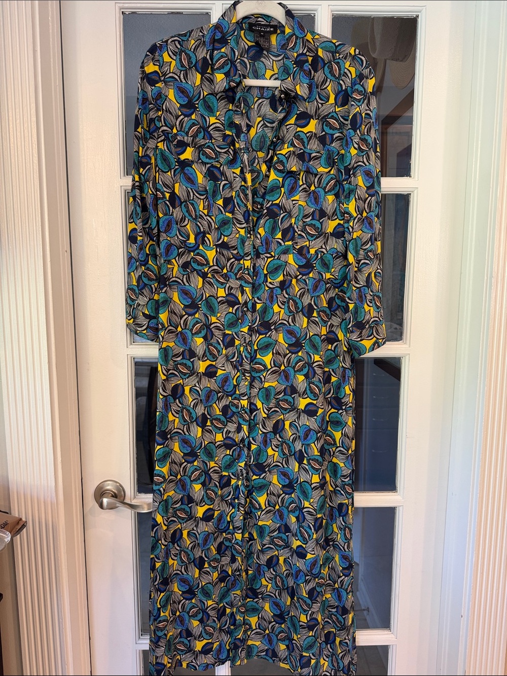 Nathalie Chaize 100% Viscose shirt dress size 8